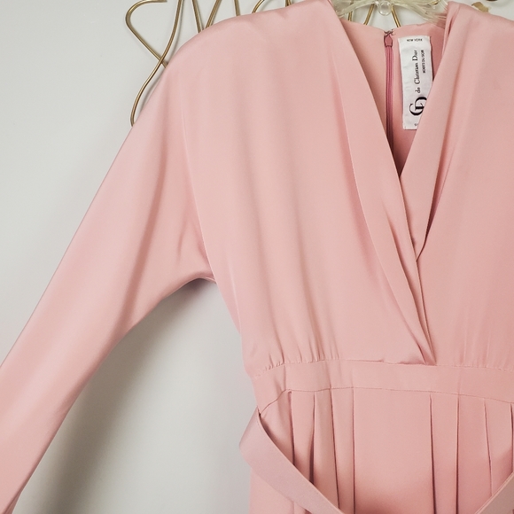 RARE Vintage Christian Dior Paris Pink Evening Dress Gown - Picture 4 of 17